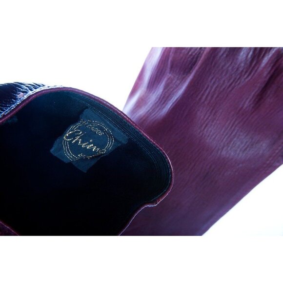 Women’s Leather Boots 1970’S Degas Calzados ELDA CHIERNO Spain SFA Maroon 5M - Picture 4 of 4